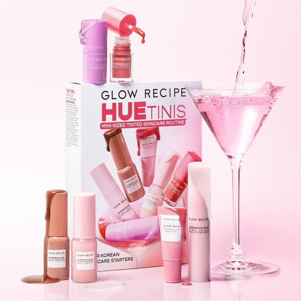 NIB Glow Recipe Huetinis Mini-Sized Tinted Skincare Routine